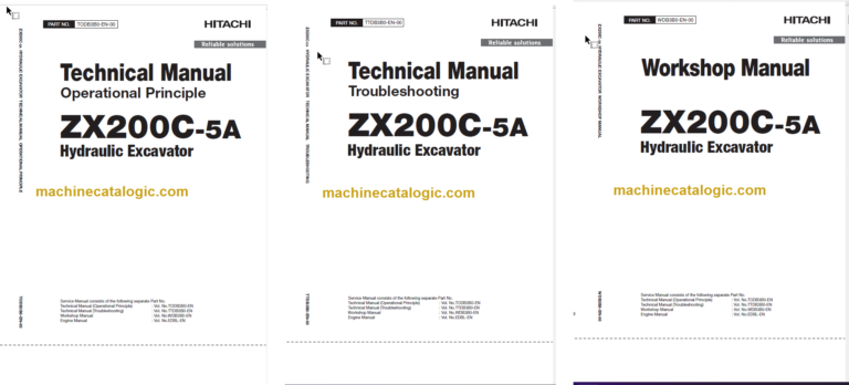 Hitachi ZX200C-5A Wheel Loader Technical and Workshop Manual