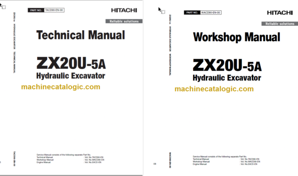 Hitachi ZX20U-5A Hydraulic Excavator Technical and Workshop Manual