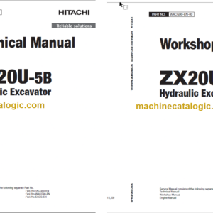 Hitachi ZX20U-5B Hydraulic Excavator Technical and Workshop Manual