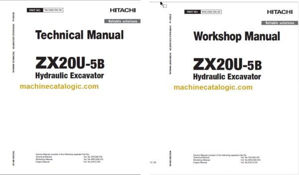 Hitachi ZX20U-5B Hydraulic Excavator Technical and Workshop Manual