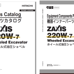 Hitachi ZX220W-7 Wheeled Excavator Parts Catalog & Equipment Components Parts Catalog