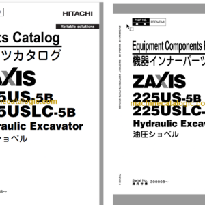 Hitachi ZX225US-5B ZX225USLC-5B Hydraulic Excavator Parts Catalog & Equipment Components Parts Catalog