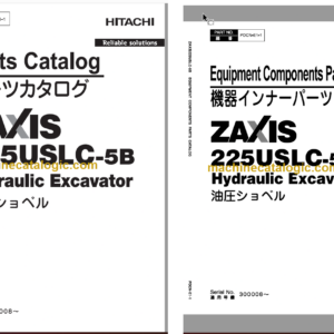 Hitachi ZX225USLC-5B Hydraulic Excavator Parts Catalog & Equipment Components Parts Catalog