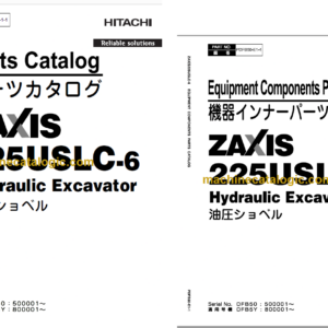 Hitachi ZX225USLC-6 Hydraulic Excavator Parts Catalog & Equipment Components Parts Catalog