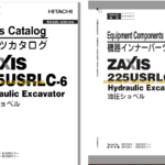 Hitachi ZX225USRLC-6 Hydraulic Excavator Parts Catalog & Equipment Components Parts Catalog