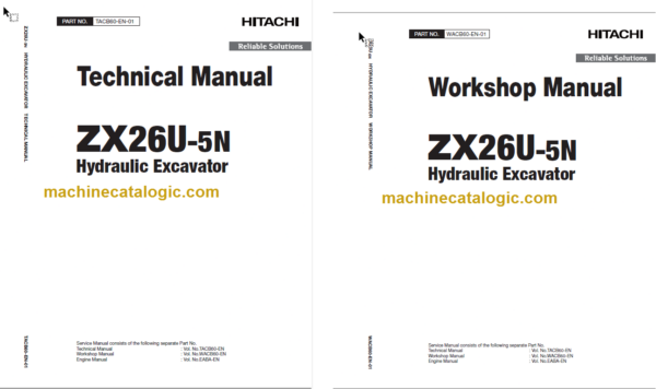 Hitachi ZX26U-5N Hydraulic Excavator Technical and Workshop Manual