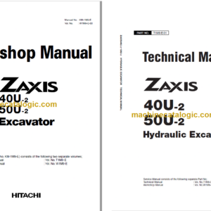 Hitachi ZX40U-2 ZX50U-2 Hydraulic Excavator Technical and Workshop Manual