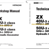 Hitachi ZX40U-3 ZX40U-3F ZX50U-3 ZX50U-3F Hydraulic Excavator Technical and Workshop Manual