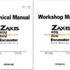 Hitachi ZX40U ZX50U Excavator Technical and Workshop Manual (Serial No. 007001 and up)
