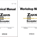 Hitachi ZX40U ZX50U Excavator Technical and Workshop Manual (Serial No. 007001 and up)