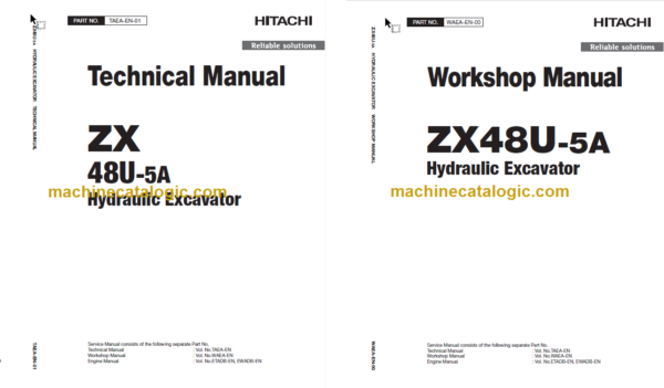 Hitachi ZX48U-5A Hydraulic Excavator Technical and Workshop Manual