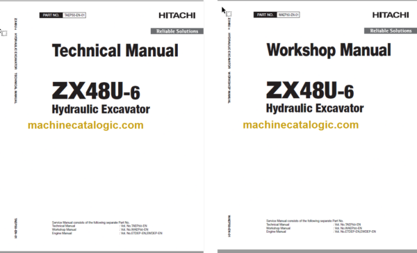 Hitachi ZX48U-6 Hydraulic Excavator Technical and Workshop Manual