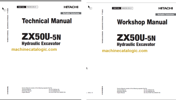 Hitachi ZX50U-5N Hydraulic Excavator Technical and Workshop Manual