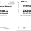 Hitachi ZX55U-5B Hydraulic Excavator Technical and Workshop Manual