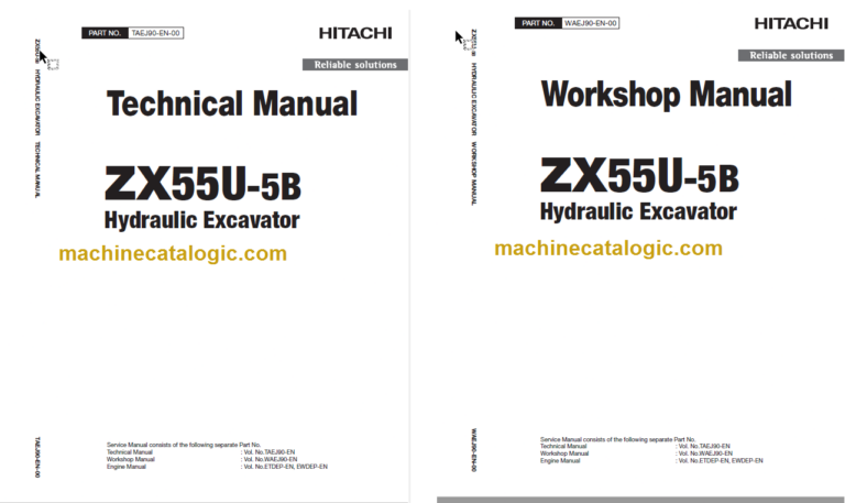 Hitachi ZX55U-5B Hydraulic Excavator Technical and Workshop Manual