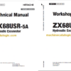 Hitachi ZX68USR-5A Hydraulic Excavator Technical and Workshop Manual