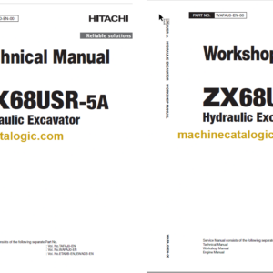 Hitachi ZX68USR-5A Hydraulic Excavator Technical and Workshop Manual