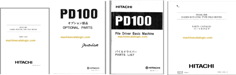 PD100 Pile Driver Full Parts Catalog