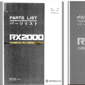 RX2000 Leaderless Pile Driver Full Parts Catalog