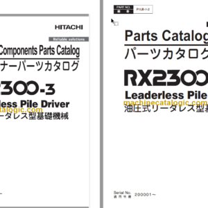 RX2300-3 Pile Driver Full Parts Catalog