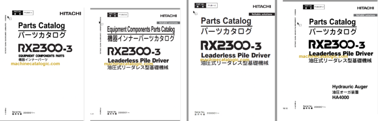 RX2300-3 Pile Driver Full Parts Catalog