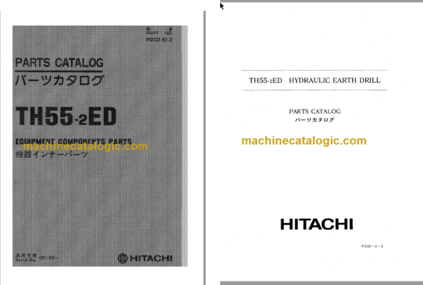 TH55-2 Hydraulic Earth Drill Full Parts Catalog