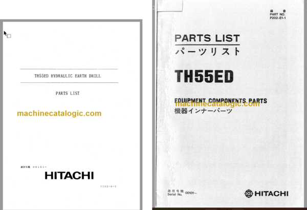 TH55-ED Hydraulic Earth Drill Full Parts Catalog
