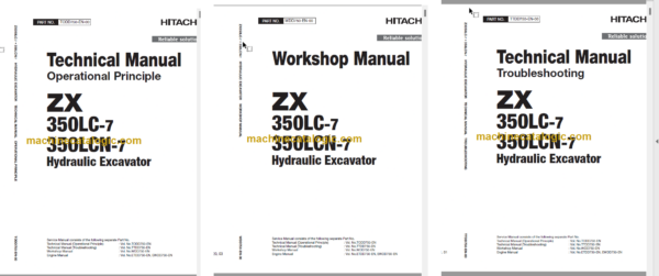 ZX350LC-7 ZX350LCN-7 Technical and Workshop Manual