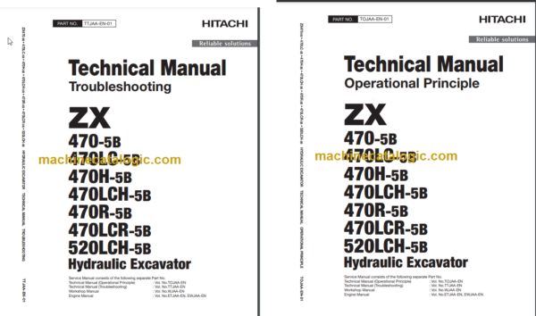 ZX470-5B ZX470LC-5 ZXB470H-5B ZX470LCH-5B ZX470R-5B ZX470LCR-5B Technical and Workshop Manual