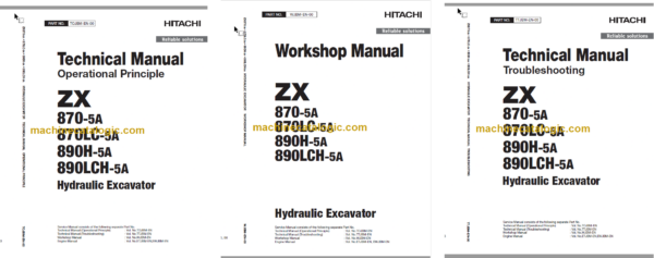 ZX870-5A ZX870LC-5A ZX890H-5A ZX890LCH-5A Technical and Workshop Manual