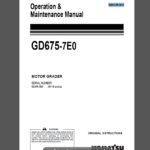 Komatsu GD675-7E0 Motor Grader Operation and Maintenance Manual