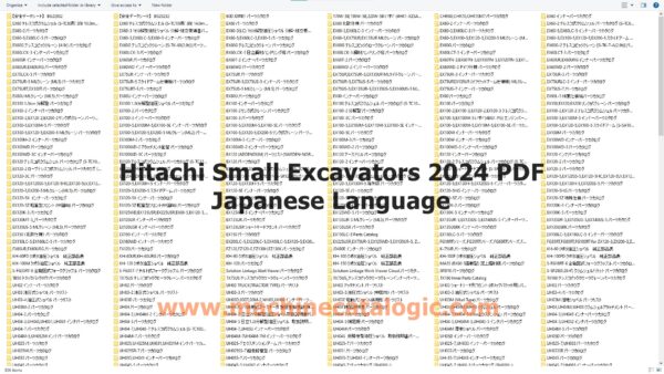 Hitachi Small Excavators Service and Parts Manual Japanese Language 2024