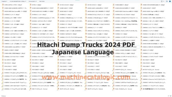 Hitachi Dump Trucks Service and Parts Manual Japanese Language 2024