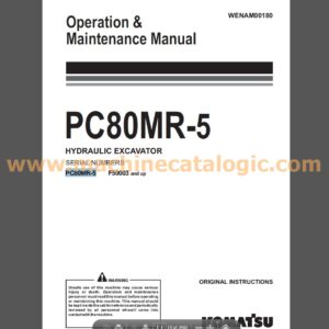 Komatsu PC80MR-5 Hydraulic Excavator Operation and Maintenance Manual