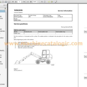 Volvo EW60E Wheeled Excavator Repair and Service Manual