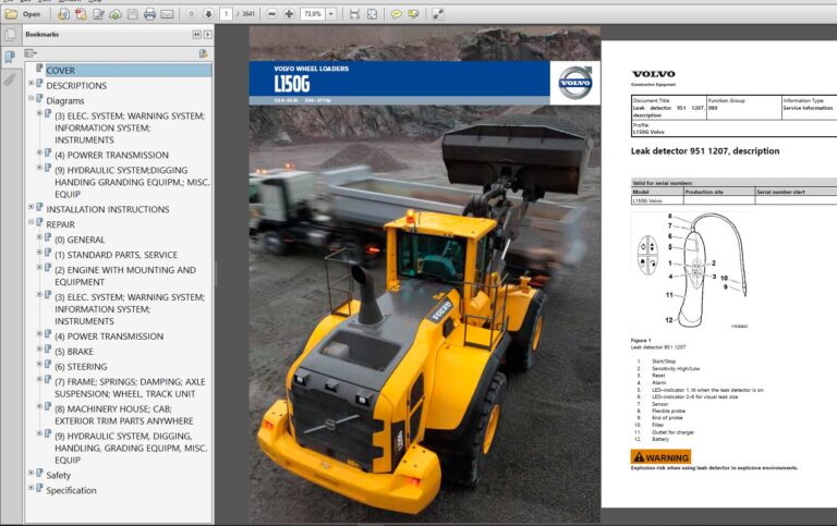 Volvo L150G Wheel Loader Repair and Service Manual