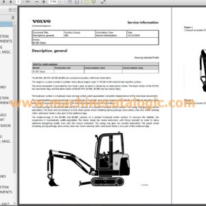 Volvo EC18C Mini Excavator Repair and Service Manual