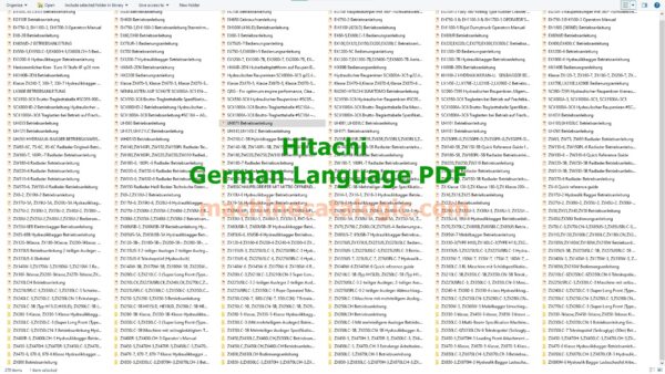 Hitachi Betriebsanleitung