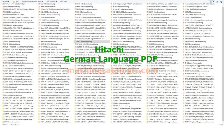 Hitachi Betriebsanleitung