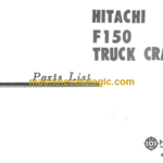 Hitachi F150 TRUCK CRANE PARTS LIST