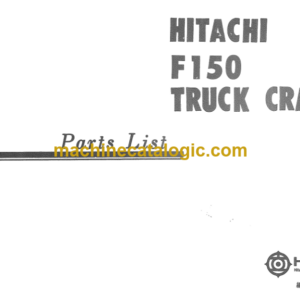 Hitachi F150 TRUCK CRANE PARTS LIST