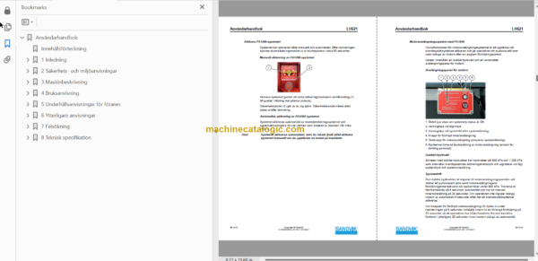 Sandvik LH621 Mining Loader Operator's and Maintenance Manual (L821D440 Swedish)