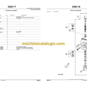 John Deere 315SJ Retropelle Chargeuse Catalogue Pieces French (PC10036F)