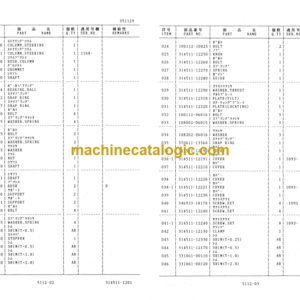 Furukawa FL120-2 Wheel Loader Parts Catalog