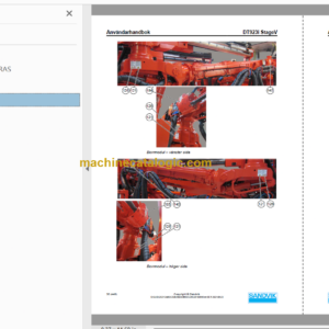 Sandvik DT923i Tunnelling Drill Operator’s and Maintenance Manual (SN 121D76935-1 Swedish)