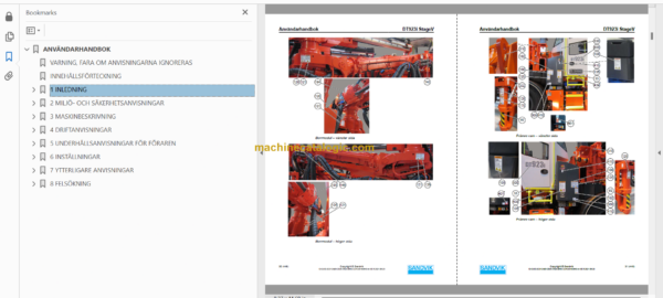 Sandvik DT923i Tunnelling Drill Operator's and Maintenance Manual (SN 121D76935-1 Swedish)