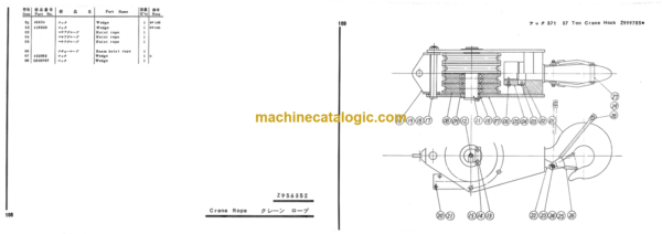 Hitachi F150 TRUCK CRANE PARTS LIST