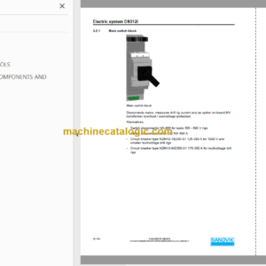 Sandvik DS512i Drill Rig Service and Parts Manual (123B83597-1)