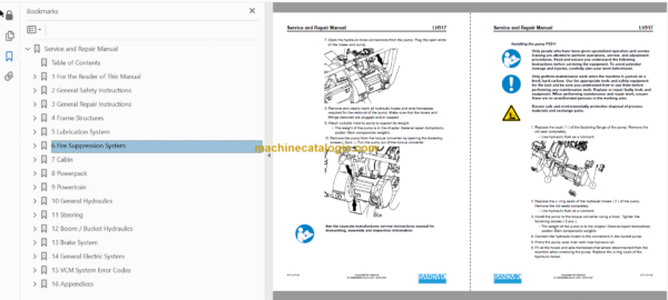 Sandvik LH517 Mining Loader Service and Parts Manual (L517D486)