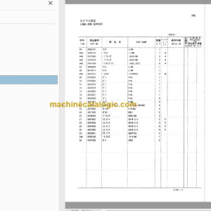 Hitachi EX27U EX29UE Excavator Parts Catalog & Equipment Components Parts Catalog